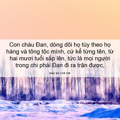 Picture 06 - Dân Số 1:38 VIE - Con cháu Đan, dòng dõi họ tùy theo họ - Bible Verse Picture
