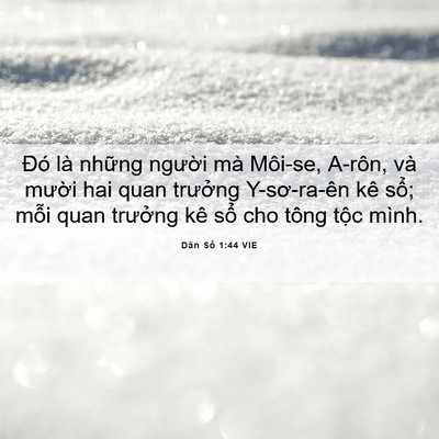 Picture 06 - Dân Số 1:44 VIE - Đó là những người mà Môi-se, A-rôn, - Bible Verse Picture