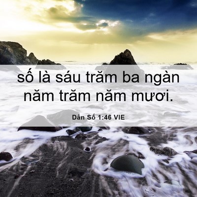 Picture 06 - Dân Số 1:46 VIE - số là sáu trăm ba ngàn năm trăm năm - Bible Verse Picture