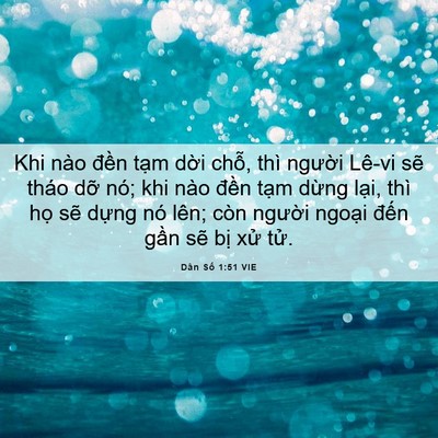 Picture 06 - Dân Số 1:51 VIE - Khi nào đền tạm dời chỗ, thì người - Bible Verse Picture