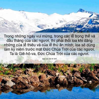 Picture 06 - Dân Số 10:10 VIE - Trong những ngày vui mừng, trong các lễ - Bible Verse Picture