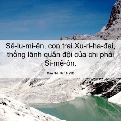 Picture 06 - Dân Số 10:19 VIE - Sê-lu-mi-ên, con trai Xu-ri-ha-đai, thống - Bible Verse Picture