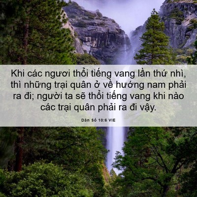 Picture 06 - Dân Số 10:6 VIE - Khi các ngươi thổi tiếng vang lần thứ - Bible Verse Picture