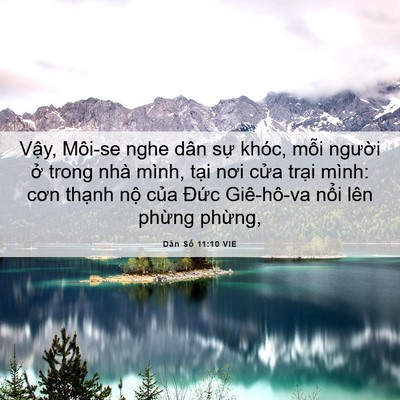 Picture 06 - Dân Số 11:10 VIE - Vậy, Môi-se nghe dân sự khóc, mỗi - Bible Verse Picture