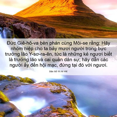 Picture 06 - Dân Số 11:16 VIE - Đức Giê-hô-va bèn phán cùng Môi-se - Bible Verse Picture
