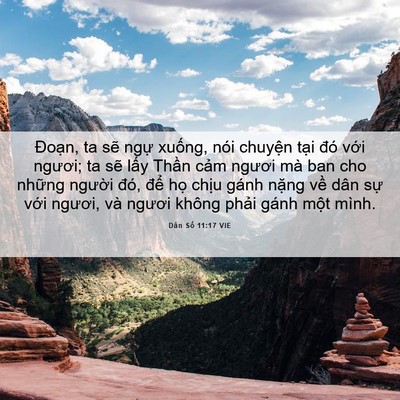 Picture 06 - Dân Số 11:17 VIE - Đoạn, ta sẽ ngự xuống, nói chuyện - Bible Verse Picture
