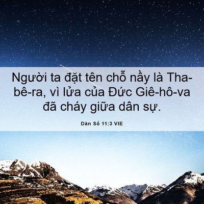 Picture 06 - Dân Số 11:3 VIE - Người ta đặt tên chỗ nầy là - Bible Verse Picture