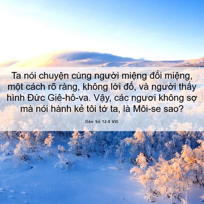Picture 06 - Dân Số 12:8 VIE - Ta nói chuyện cùng người miệng đối - Bible Verse Picture