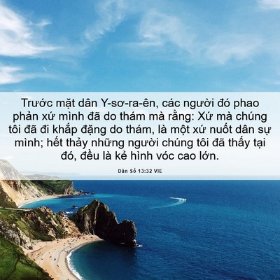 Picture 06 - Dân Số 13:32 VIE - Trước mặt dân Y-sơ-ra-ên, các người - Bible Verse Picture