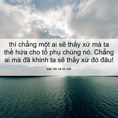 Picture 06 - Dân Số 14:23 VIE - thì chẳng một ai sẽ thấy xứ mà ta - Bible Verse Picture