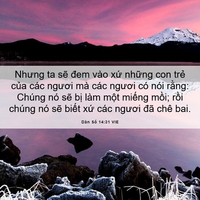 Picture 06 - Dân Số 14:31 VIE - Nhưng ta sẽ đem vào xứ những con trẻ - Bible Verse Picture