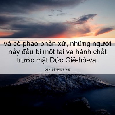 Picture 06 - Dân Số 14:37 VIE - và có phao phản xứ, những người nầy - Bible Verse Picture