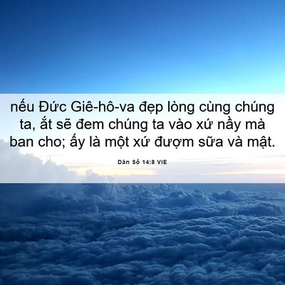Picture 06 - Dân Số 14:8 VIE - nếu Đức Giê-hô-va đẹp lòng cùng - Bible Verse Picture