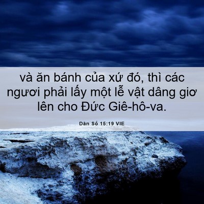 Picture 06 - Dân Số 15:19 VIE - và ăn bánh của xứ đó, thì các ngươi - Bible Verse Picture