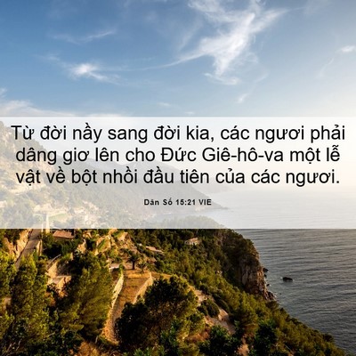 Picture 06 - Dân Số 15:21 VIE - Từ đời nầy sang đời kia, các ngươi - Bible Verse Picture