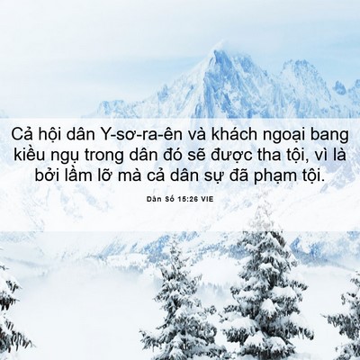 Picture 06 - Dân Số 15:26 VIE - Cả hội dân Y-sơ-ra-ên và khách ngoại - Bible Verse Picture