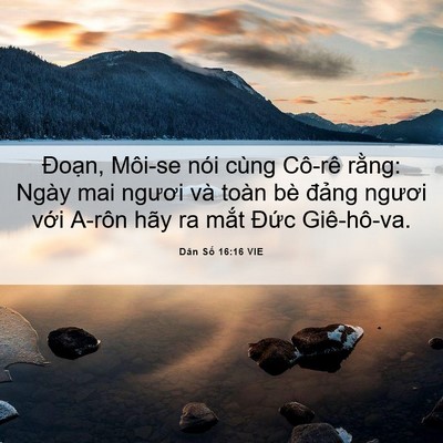 Picture 06 - Dân Số 16:16 VIE - Đoạn, Môi-se nói cùng Cô-rê rằng: Ngày - Bible Verse Picture