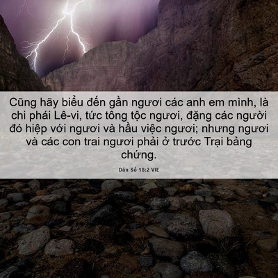 Picture 06 - Dân Số 18:2 VIE - Cũng hãy biểu đến gần ngươi các anh - Bible Verse Picture