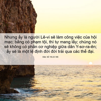 Picture 06 - Dân Số 18:23 VIE - Nhưng ấy là người Lê-vi sẽ làm công - Bible Verse Picture