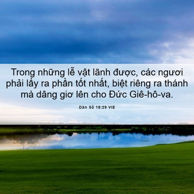 Picture 06 - Dân Số 18:29 VIE - Trong những lễ vật lãnh được, các - Bible Verse Picture