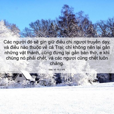 Picture 06 - Dân Số 18:3 VIE - Các người đó sẽ gìn giữ điều chi - Bible Verse Picture