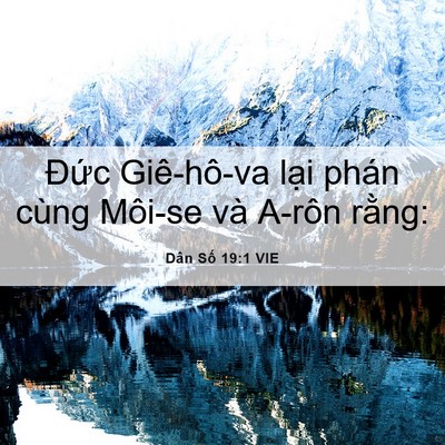 Picture 06 - Dân Số 19:1 VIE - Đức Giê-hô-va lại phán cùng Môi-se và - Bible Verse Picture