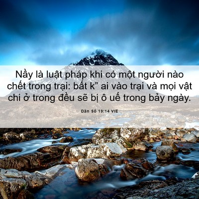 Picture 06 - Dân Số 19:14 VIE - Nầy là luật pháp khi có một người - Bible Verse Picture