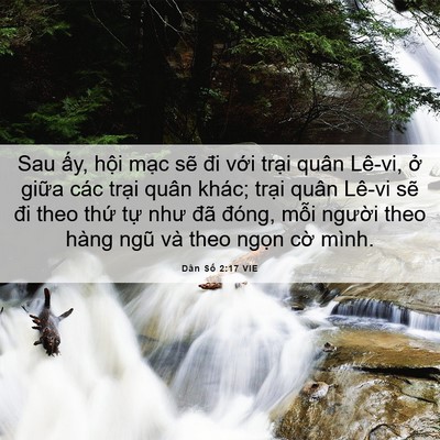 Picture 06 - Dân Số 2:17 VIE - Sau ấy, hội mạc sẽ đi với trại quân - Bible Verse Picture