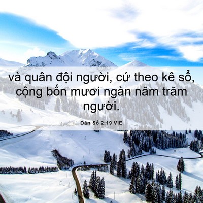Picture 06 - Dân Số 2:19 VIE - và quân đội người, cứ theo kê sổ, - Bible Verse Picture