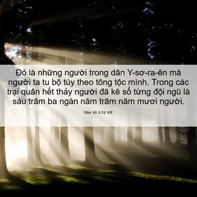 Picture 06 - Dân Số 2:32 VIE - Đó là những người trong dân Y-sơ-ra-ên - Bible Verse Picture