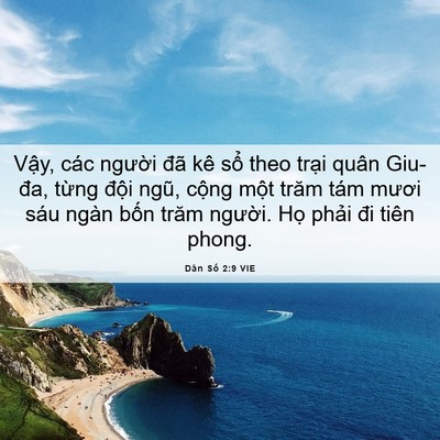Picture 06 - Dân Số 2:9 VIE - Vậy, các người đã kê sổ theo trại - Bible Verse Picture