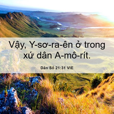 Picture 06 - Dân Số 21:31 VIE - Vậy, Y-sơ-ra-ên ở trong xứ dân - Bible Verse Picture