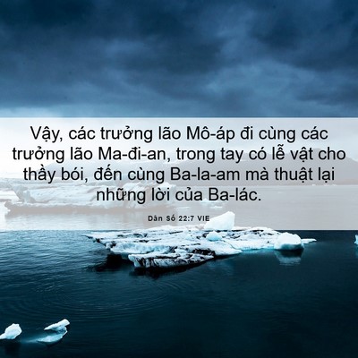 Picture 06 - Dân Số 22:7 VIE - Vậy, các trưởng lão Mô-áp đi cùng các - Bible Verse Picture