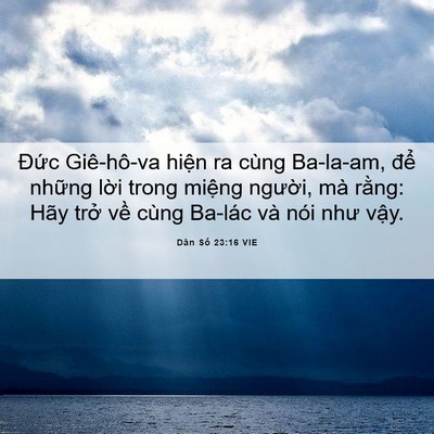 Picture 06 - Dân Số 23:16 VIE - Đức Giê-hô-va hiện ra cùng Ba-la-am, - Bible Verse Picture