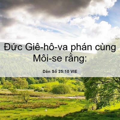 Picture 06 - Dân Số 25:10 VIE - Đức Giê-hô-va phán cùng Môi-se - Bible Verse Picture