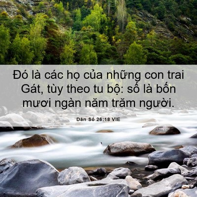 Picture 06 - Dân Số 26:18 VIE - Đó là các họ của những con trai Gát, - Bible Verse Picture