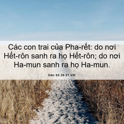 Picture 06 - Dân Số 26:21 VIE - Các con trai của Pha-rết: do nơi Hết-rôn - Bible Verse Picture