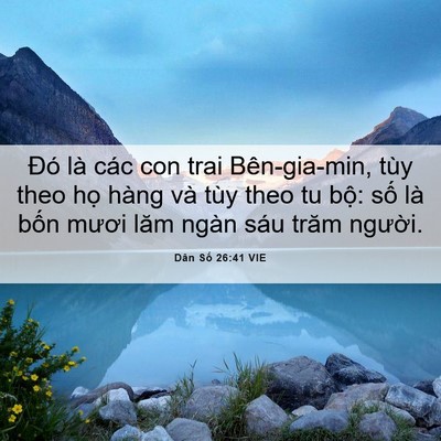 Picture 06 - Dân Số 26:41 VIE - Đó là các con trai Bên-gia-min, tùy theo - Bible Verse Picture