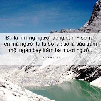 Picture 06 - Dân Số 26:51 VIE - Đó là những người trong dân Y-sơ-ra-ên - Bible Verse Picture