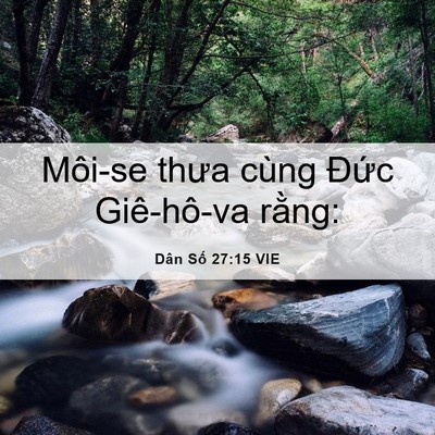 Picture 06 - Dân Số 27:15 VIE - Môi-se thưa cùng Đức Giê-hô-va - Bible Verse Picture