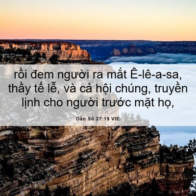 Picture 06 - Dân Số 27:19 VIE - rồi đem người ra mắt Ê-lê-a-sa, thầy - Bible Verse Picture