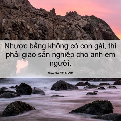Picture 06 - Dân Số 27:9 VIE - Nhược bằng không có con gái, thì phải - Bible Verse Picture