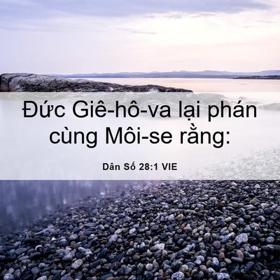 Picture 06 - Dân Số 28:1 VIE - Đức Giê-hô-va lại phán cùng Môi-se - Bible Verse Picture