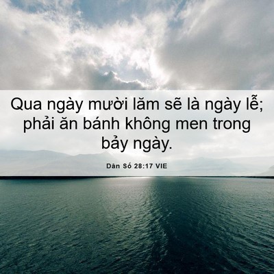 Picture 06 - Dân Số 28:17 VIE - Qua ngày mười lăm sẽ là ngày lễ; - Bible Verse Picture