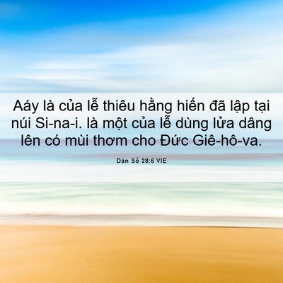 Picture 06 - Dân Số 28:6 VIE - Aáy là của lễ thiêu hằng hiến đã - Bible Verse Picture