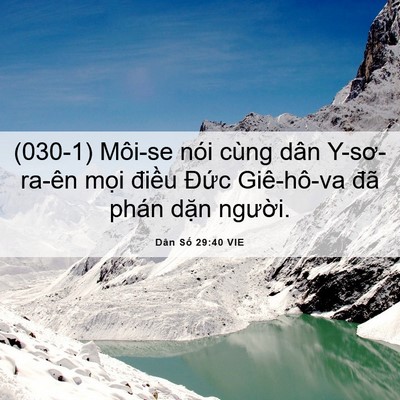 Picture 06 - Dân Số 29:40 VIE - (030-1) Môi-se nói cùng dân Y-sơ-ra-ên - Bible Verse Picture
