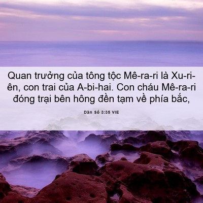 Picture 06 - Dân Số 3:35 VIE - Quan trưởng của tông tộc Mê-ra-ri là - Bible Verse Picture