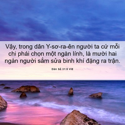 Picture 06 - Dân Số 31:5 VIE - Vậy, trong dân Y-sơ-ra-ên người ta cứ - Bible Verse Picture