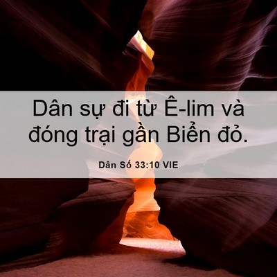 Picture 06 - Dân Số 33:10 VIE - Dân sự đi từ Ê-lim và đóng trại gần - Bible Verse Picture