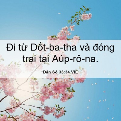 Picture 06 - Dân Số 33:34 VIE - Đi từ Dốt-ba-tha và đóng trại tại - Bible Verse Picture